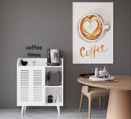 Hanah Home Magnetar - Gabinete de Bar de Café Blanco
